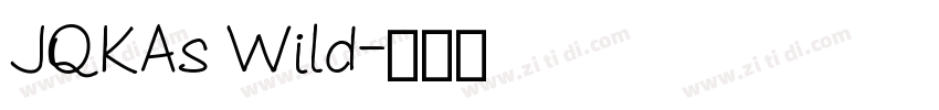 JQKAs Wild字体转换